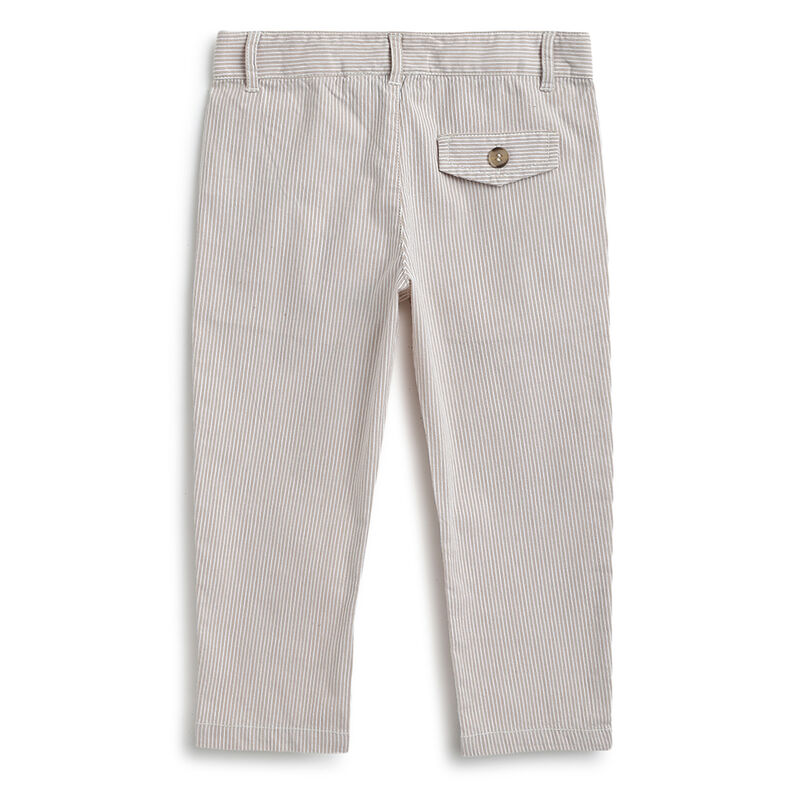 Boys Beige Solid Trouser image number 1
